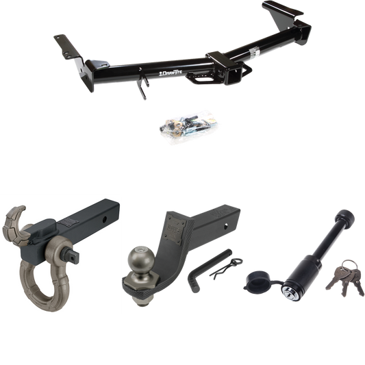 Fits 2003-2009 Lexus GX470 Trailer Hitch Tow PKG + Interlock Tactical Starter Kit w/ 3-1/4" Drop & 2" Ball + Tactical Hook & Shackle Mount + Tactical Dogbone Lock By Draw-Tite