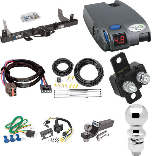 Fits 2006-2008 Lincoln Mark LT Trailer Hitch Tow PKG w/ Tekonsha Primus IQ Brake Control + Plug & Play BC Adapter + 7-Way RV Wiring + 2" & 2-5/16" Ball & Drop Mount (For (Built After 8/2005) Models) By Reese Towpower