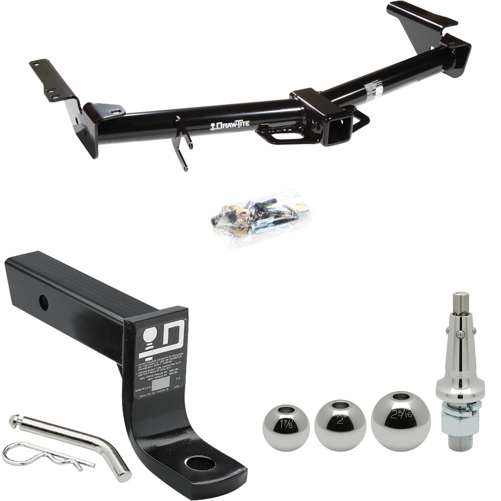 Fits 2003-2009 Lexus GX470 Trailer Hitch Tow PKG w/ Ball Mount w/ 4" Drop + Interchangeable Ball 1-7/8" & 2" & 2-5/16" By Draw-Tite