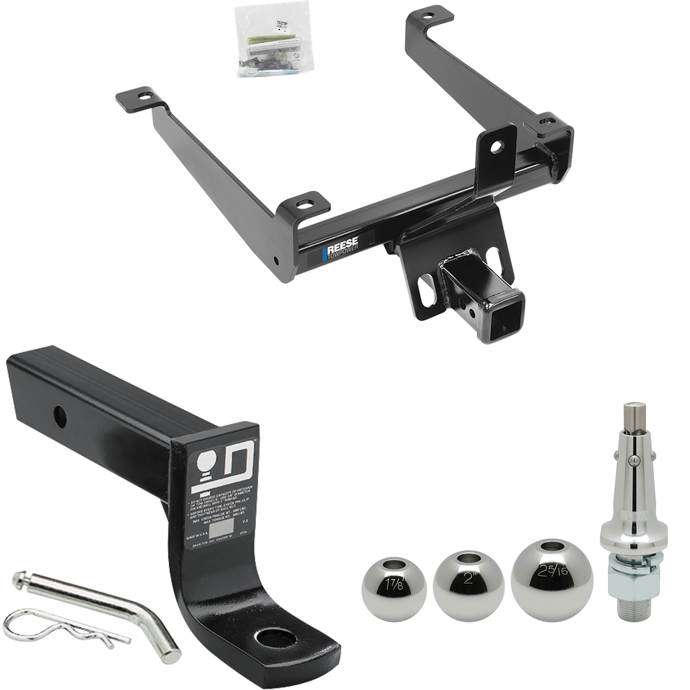 Fits 2015-2021 Land Rover Range Rover Sport Trailer Hitch Tow PKG w/ Ball Mount w/ 4" Drop + Interchangeable Ball 1-7/8" & 2" & 2-5/16" By Reese Towpower