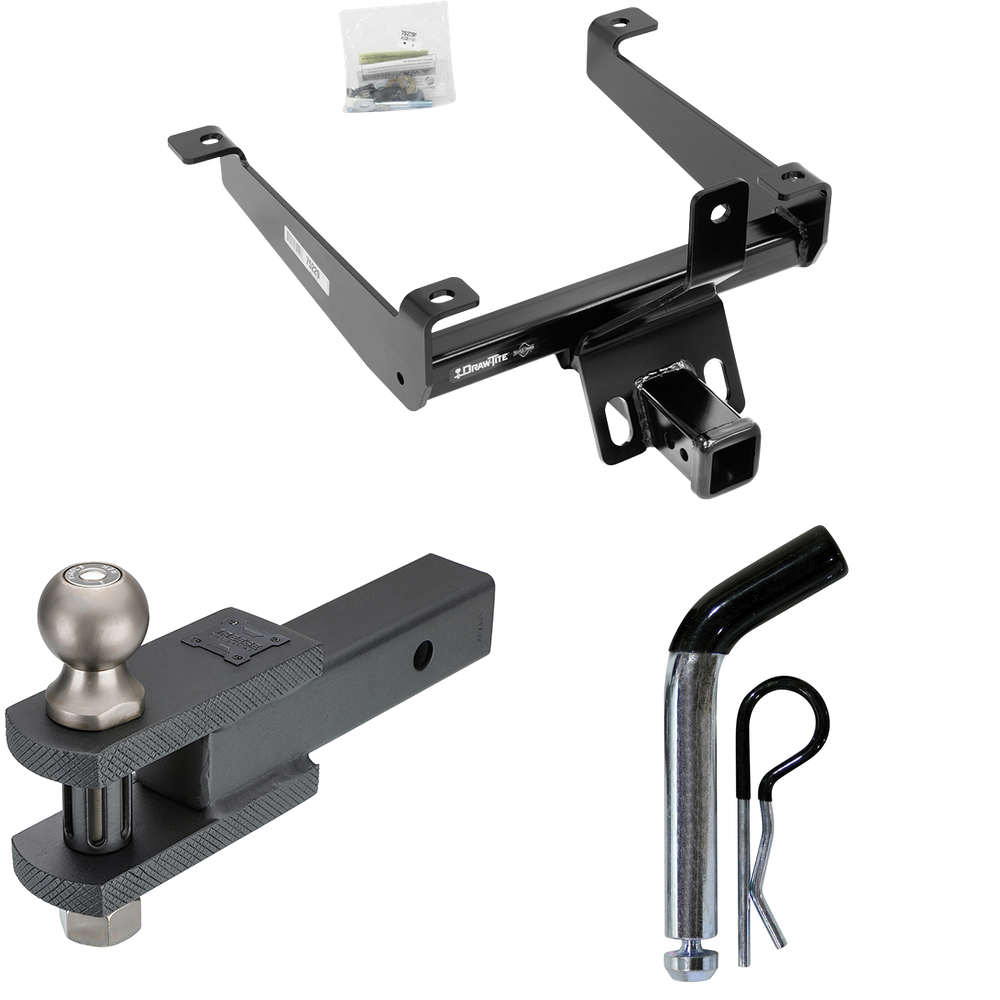 Fits 2015-2021 Land Rover Range Rover Sport Trailer Hitch Tow PKG w/ Clevis Hitch Ball Mount w/ 2" Ball + Pin/Clip By Draw-Tite