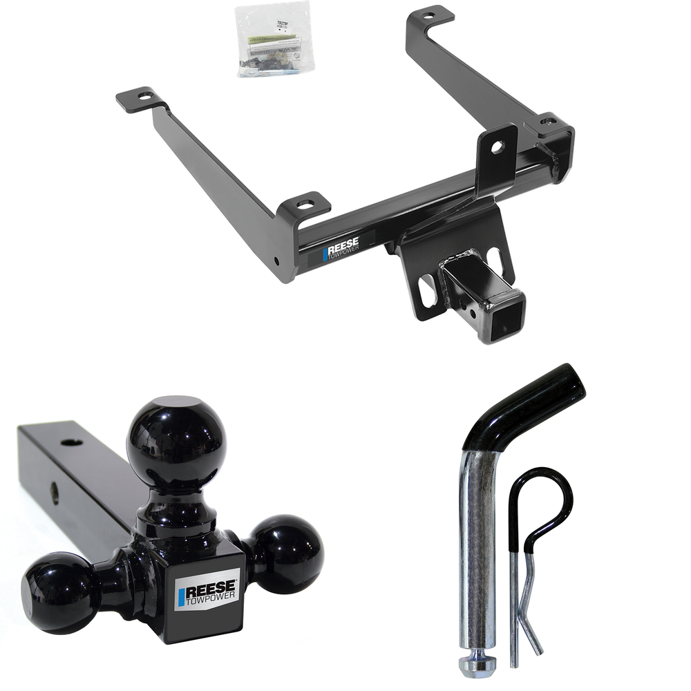 Fits 2015-2021 Land Rover Range Rover Sport Trailer Hitch Tow PKG w/ Triple Ball Ball Mount 1-7/8" & 2" & 2-5/16" Trailer Balls + Pin/Clip By Reese Towpower