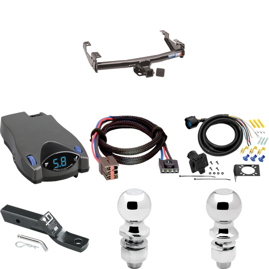 Fits 1997-1997 Ford F-250 HD Trailer Hitch Tow PKG w/ Tekonsha Prodigy P2 Brake Control + Plug & Play BC Adapter + 7-Way RV Wiring + 2" & 2-5/16" Ball & Drop Mount By Reese Towpower