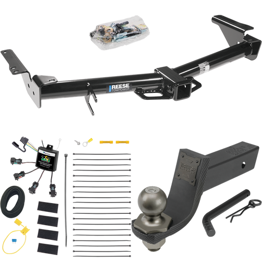 Fits 2003-2009 Lexus GX470 Trailer Hitch Tow PKG w/ 4-Flat Zero Contact "No Splice" Wiring + Interlock Tactical Starter Kit w/ 3-1/4" Drop & 2" Ball By Reese Towpower