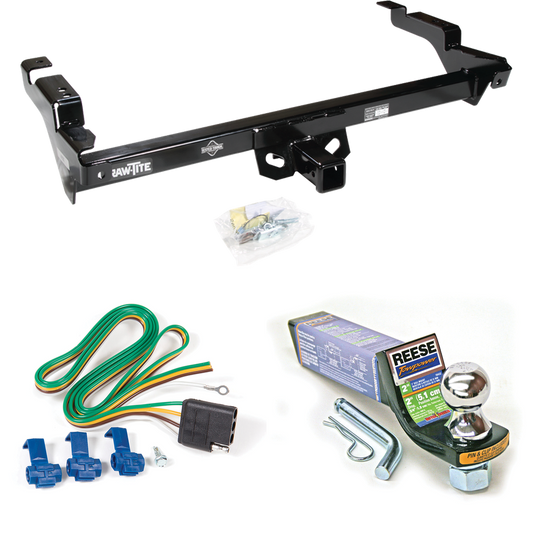 Fits 1996-1996 Chevrolet G30 Trailer Hitch Tow PKG w/ 4-Flat Wiring + Starter Kit Ball Mount w/ 2" Drop & 1-7/8" Ball (For Classic & Sport w/Lo-Mount Taillights Models) By Draw-Tite