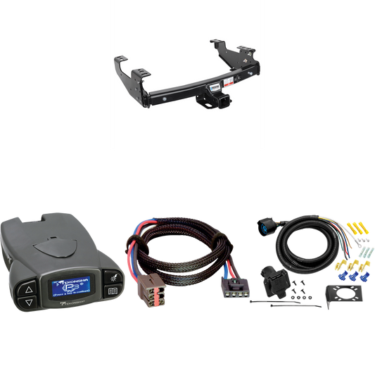 Fits 1994-1996 Ford F-150 Trailer Hitch Tow PKG w/ Tekonsha Prodigy P3 Brake Control + Plug & Play BC Adapter + 7-Way RV Wiring By Reese Towpower