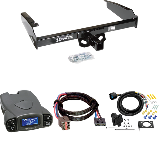 Se adapta al paquete de enganche de remolque Ford F-150 1994-1996 con control de freno Tekonsha Prodigy P3 + adaptador BC Plug &amp; Play + cableado RV de 7 vías de Draw-Tite