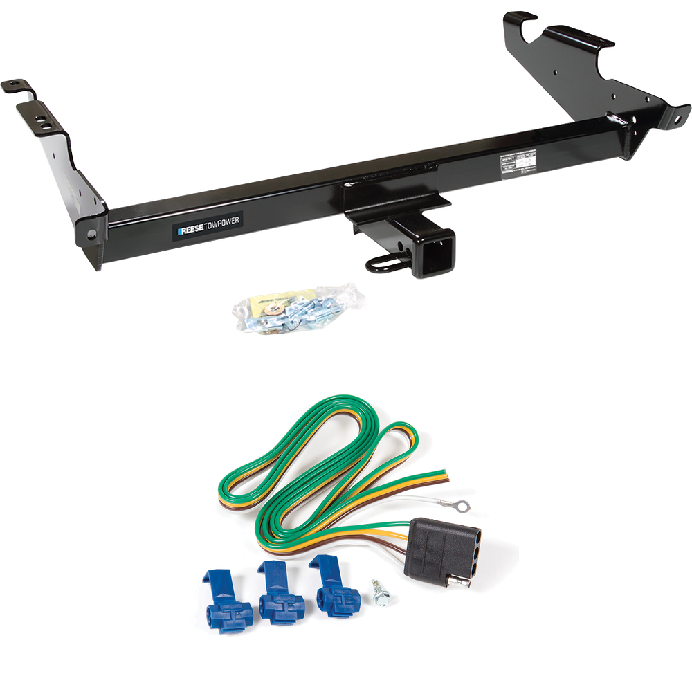 Fits 1979-1995 GMC G2500 Trailer Hitch Tow PKG w/ 4-Flat Wiring Harness By Reese Towpower