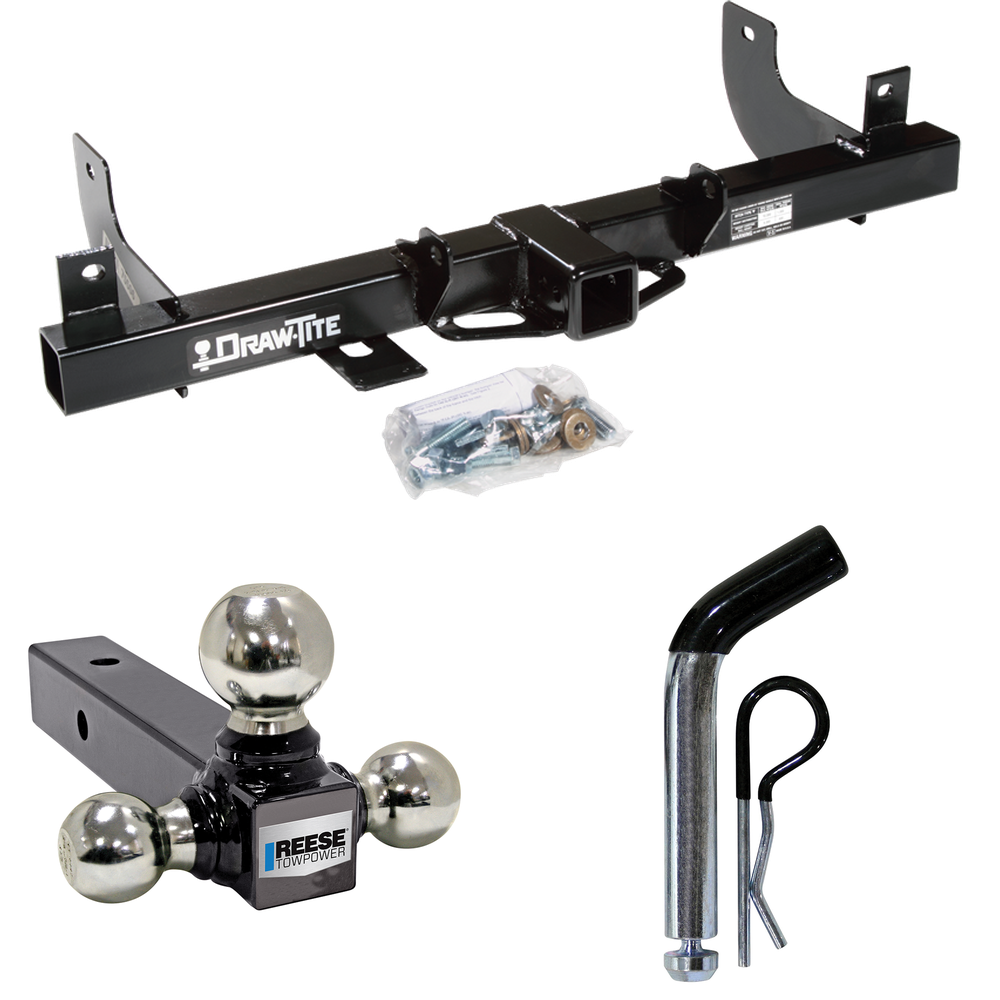 Fits 2006-2008 Lincoln Mark LT Trailer Hitch Tow PKG w/ Triple Ball Ball Mount 1-7/8" & 2" & 2-5/16" Trailer Balls + Pin/Clip (For (Built After 8/2005) Models) By Draw-Tite