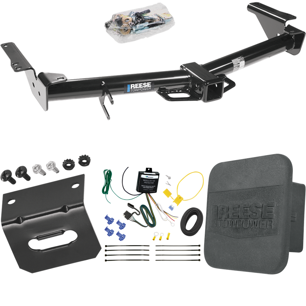 Fits 2003-2009 Lexus GX470 Trailer Hitch Tow PKG w/ 4-Flat Wiring Harness + Wiring Bracket + Hitch Cover By Reese Towpower