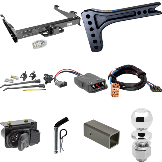 Fits 2003-2006 GMC Yukon XL 2500 Trailer Hitch Tow PKG w/ 15K Trunnion Bar Weight Distribution Hitch + Pin/Clip + 2-5/16" Ball + Tekonsha Brakeman IV Brake Control + Plug & Play BC Adapter + 7-Way RV Wiring By Draw-Tite