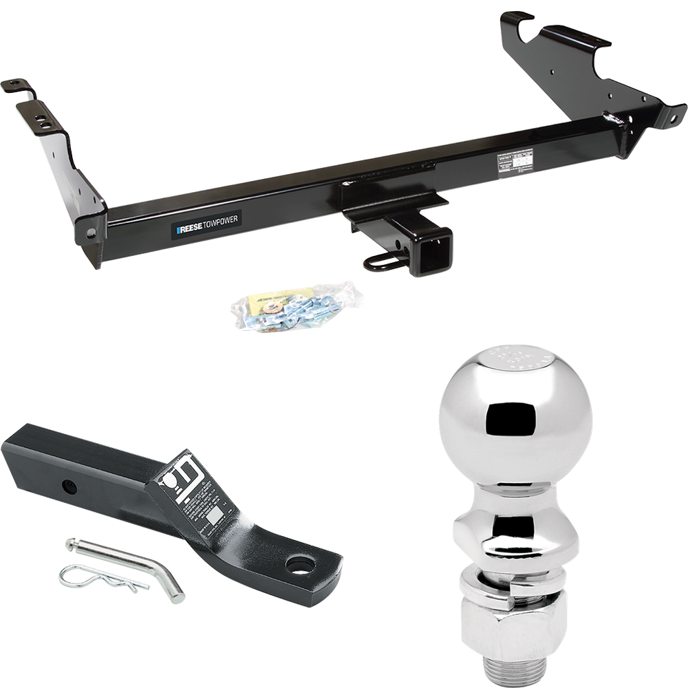 Fits 1978-1995 Chevrolet G30 Trailer Hitch Tow PKG w/ Ball Mount w/ 2" Drop + 2-5/16" Ball By Reese Towpower