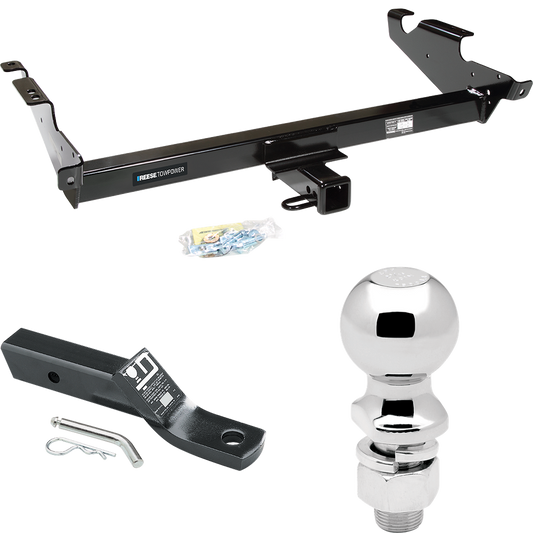 Fits 1978-1995 Chevrolet G30 Trailer Hitch Tow PKG w/ Ball Mount w/ 2" Drop + 2-5/16" Ball By Reese Towpower