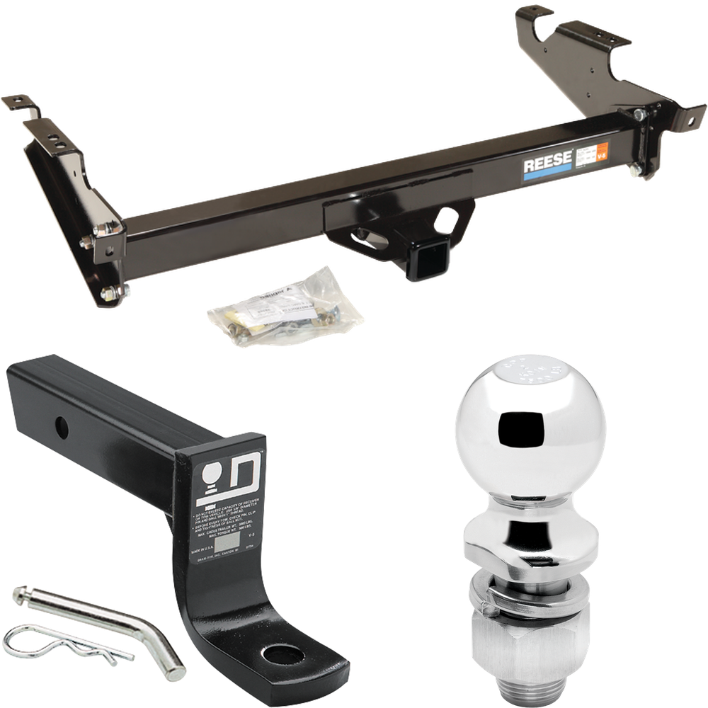 Fits 1979-1995 GMC G3500 Trailer Hitch Tow PKG w/ Ball Mount w/ 4" Drop + 2" Ball By Reese Towpower