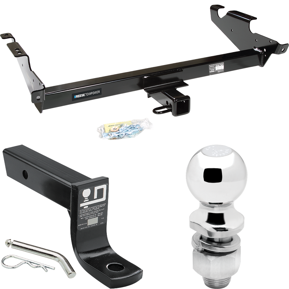 Fits 1979-1995 GMC G2500 Trailer Hitch Tow PKG w/ Ball Mount w/ 4" Drop + 2" Ball By Reese Towpower