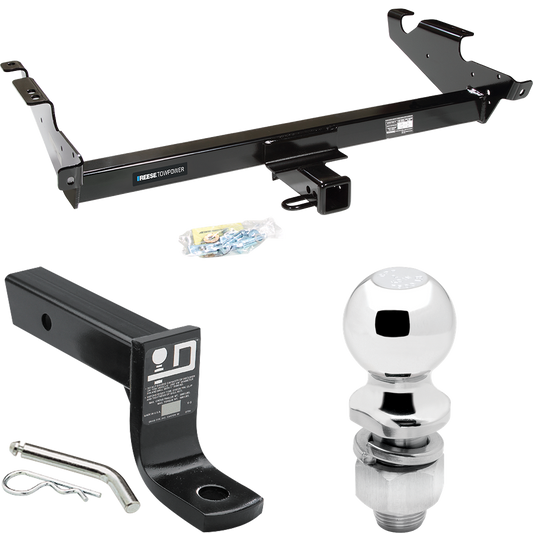 Fits 1979-1995 GMC G2500 Trailer Hitch Tow PKG w/ Ball Mount w/ 4" Drop + 2" Ball By Reese Towpower