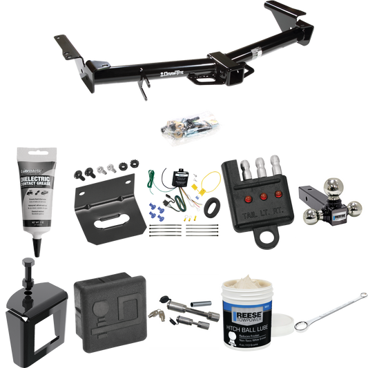 Fits 2003-2009 Lexus GX470 Trailer Hitch Tow PKG w/ 4-Flat Wiring + Triple Ball Ball Mount 1-7/8" & 2" & 2-5/16" Trailer Balls + Wiring Bracket + Hitch Cover + Dual Hitch & Coupler Locks + Wiring Tester + Ball Lube + Electric Grease + Ball Wrench + A