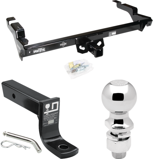 Fits 1978-1995 Chevrolet G20 Trailer Hitch Tow PKG w/ Ball Mount w/ 4" Drop + 2-5/16" Ball By Draw-Tite