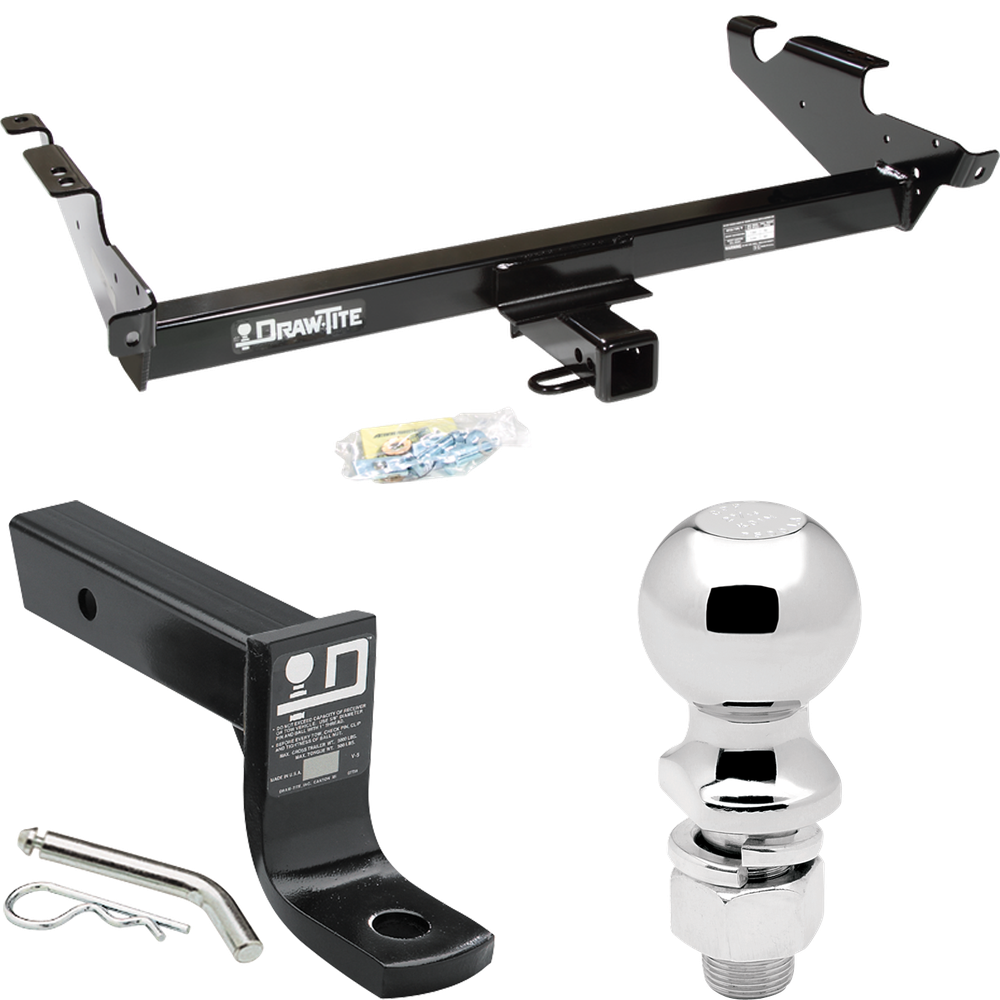 Fits 1978-1995 Chevrolet G30 Trailer Hitch Tow PKG w/ Ball Mount w/ 4" Drop + 2-5/16" Ball By Draw-Tite