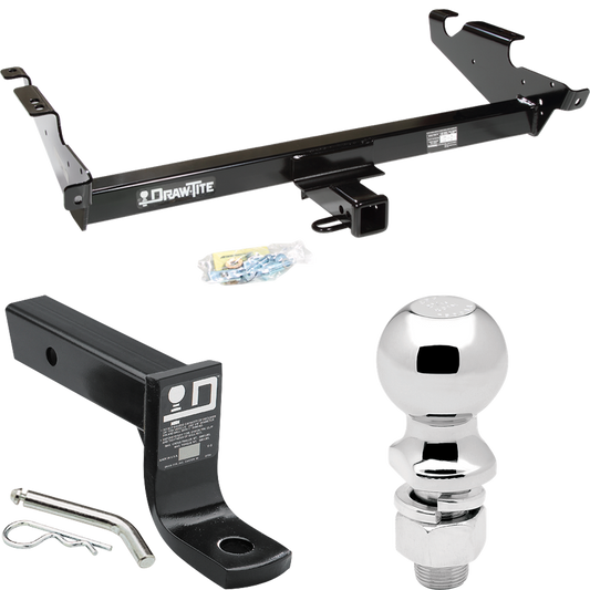 Fits 1978-1995 Chevrolet G30 Trailer Hitch Tow PKG w/ Ball Mount w/ 4" Drop + 2-5/16" Ball By Draw-Tite