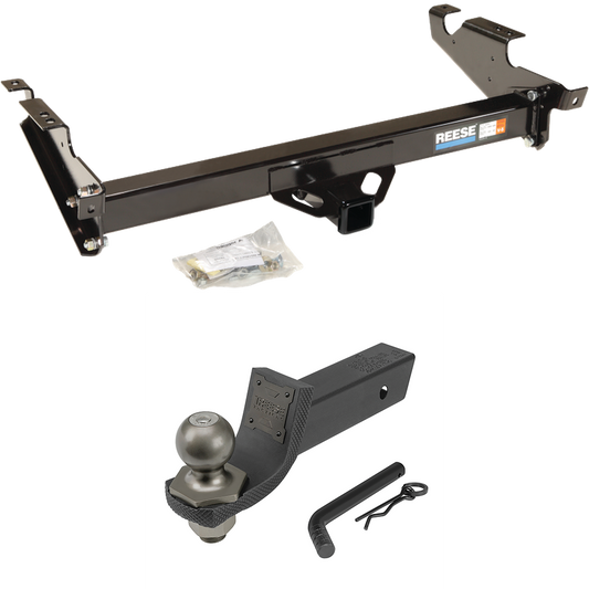 Fits 1996-1996 GMC G3500 Trailer Hitch Tow PKG + Interlock Tactical Starter Kit w/ 2" Drop & 2" Ball (For Vandura & Rally w/Lo-Mount Taillights Models) By Reese Towpower