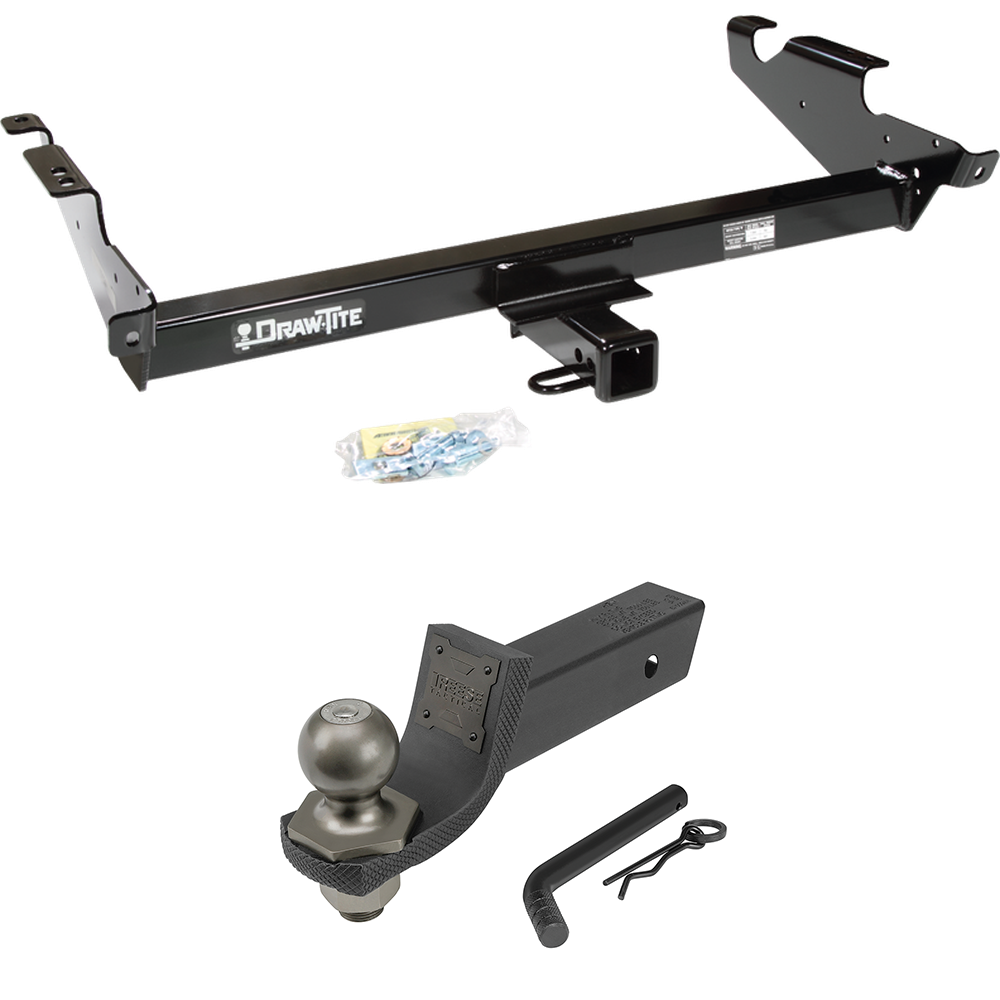 Fits 1978-1995 Chevrolet G30 Trailer Hitch Tow PKG + Interlock Tactical Starter Kit w/ 2" Drop & 2" Ball By Draw-Tite