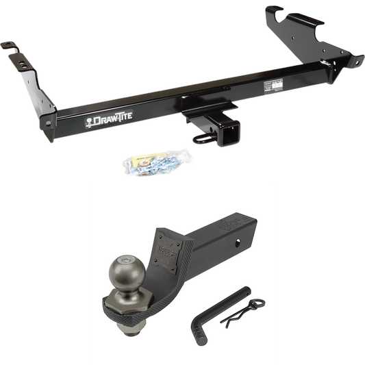 Fits 1978-1995 Chevrolet G30 Trailer Hitch Tow PKG + Interlock Tactical Starter Kit w/ 2" Drop & 2" Ball By Draw-Tite