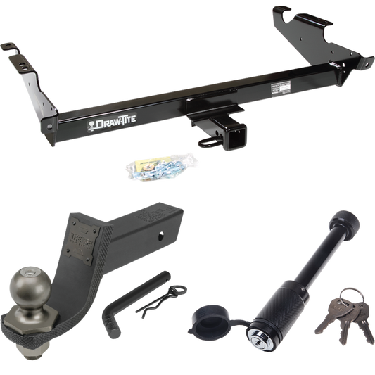 Fits 1978-1995 Chevrolet G30 Trailer Hitch Tow PKG + Interlock Tactical Starter Kit w/ 3-1/4" Drop & 2" Ball + Tactical Dogbone Lock By Draw-Tite