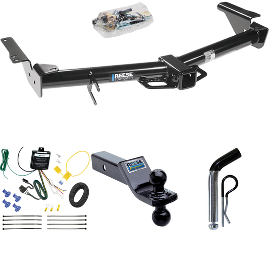 Fits 2007-2009 Toyota 4Runner Trailer Hitch Tow PKG w/ 4-Flat Wiring + Dual Ball Ball Mount 1-7/8" & 2" Trailer Balls + Pin/Clip By Reese Towpower