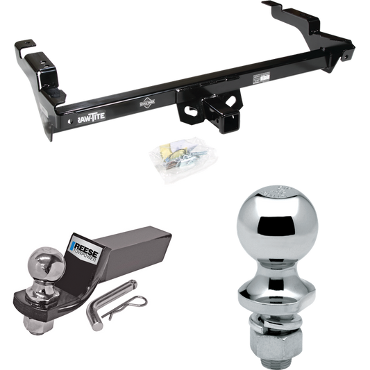 Fits 1979-1995 GMC G3500 Trailer Hitch Tow PKG w/ Starter Kit Ball Mount w/ 2" Drop & 2" Ball + 1-7/8" Ball By Draw-Tite