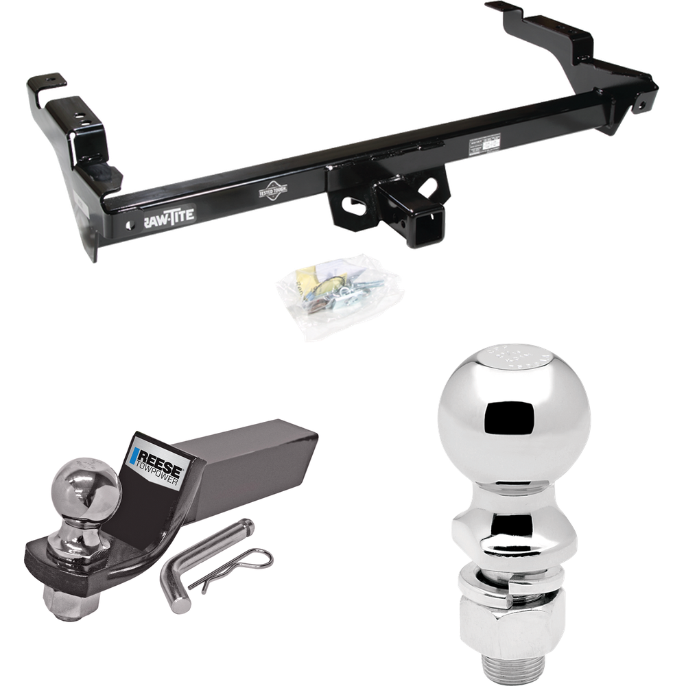 Fits 1979-1995 GMC G3500 Trailer Hitch Tow PKG w/ Starter Kit Ball Mount w/ 2" Drop & 2" Ball + 2-5/16" Ball By Draw-Tite