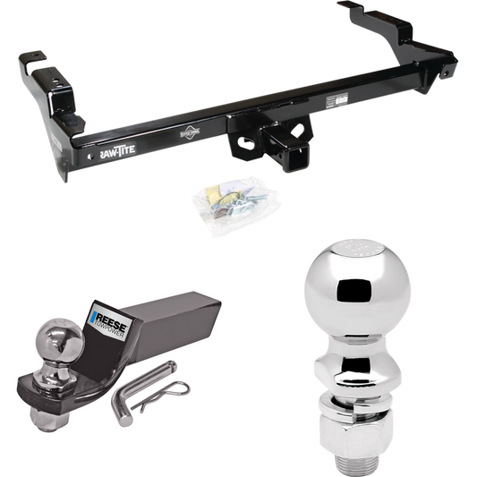 Fits 1979-1995 GMC G3500 Trailer Hitch Tow PKG w/ Starter Kit Ball Mount w/ 2" Drop & 2" Ball + 2-5/16" Ball By Draw-Tite