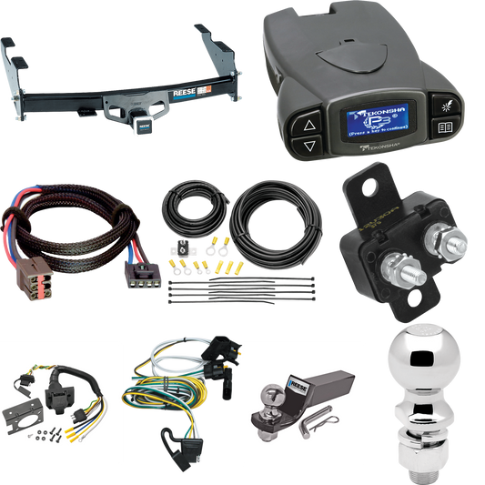 Fits 2004-2004 Ford F-150 Heritage Trailer Hitch Tow PKG w/ Tekonsha Prodigy P3 Brake Control + Plug & Play BC Adapter + 7-Way RV Wiring + 2" & 2-5/16" Ball & Drop Mount (For Flareside Models) By Reese Towpower