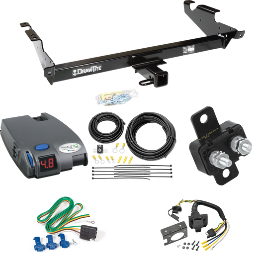 Se adapta al paquete de enganche de remolque GMC G3500 1996-1996 con control de freno Tekonsha Primus IQ + cableado RV de 7 vías (para modelos Vandura y Rally con luces traseras de montaje bajo) de Draw-Tite