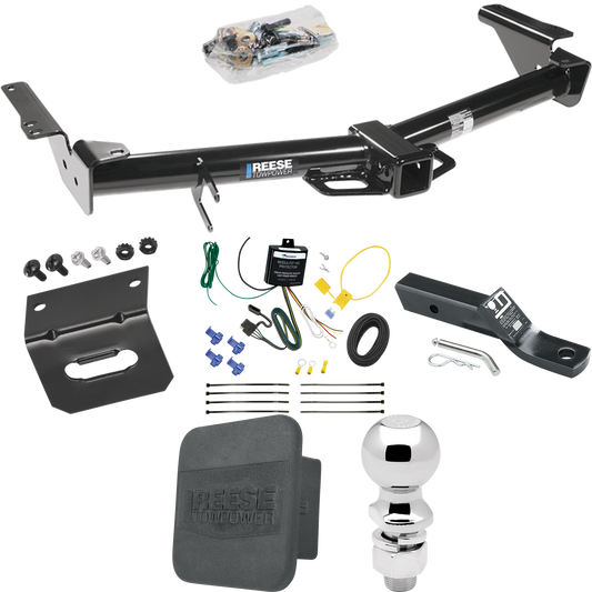 Se adapta al paquete de enganche de remolque Lexus GX470 2003-2009 con cableado de 4 planos + soporte de bola con caída de 2" + bola de 2-5/16" + soporte de cableado + cubierta de enganche de Reese Towpower