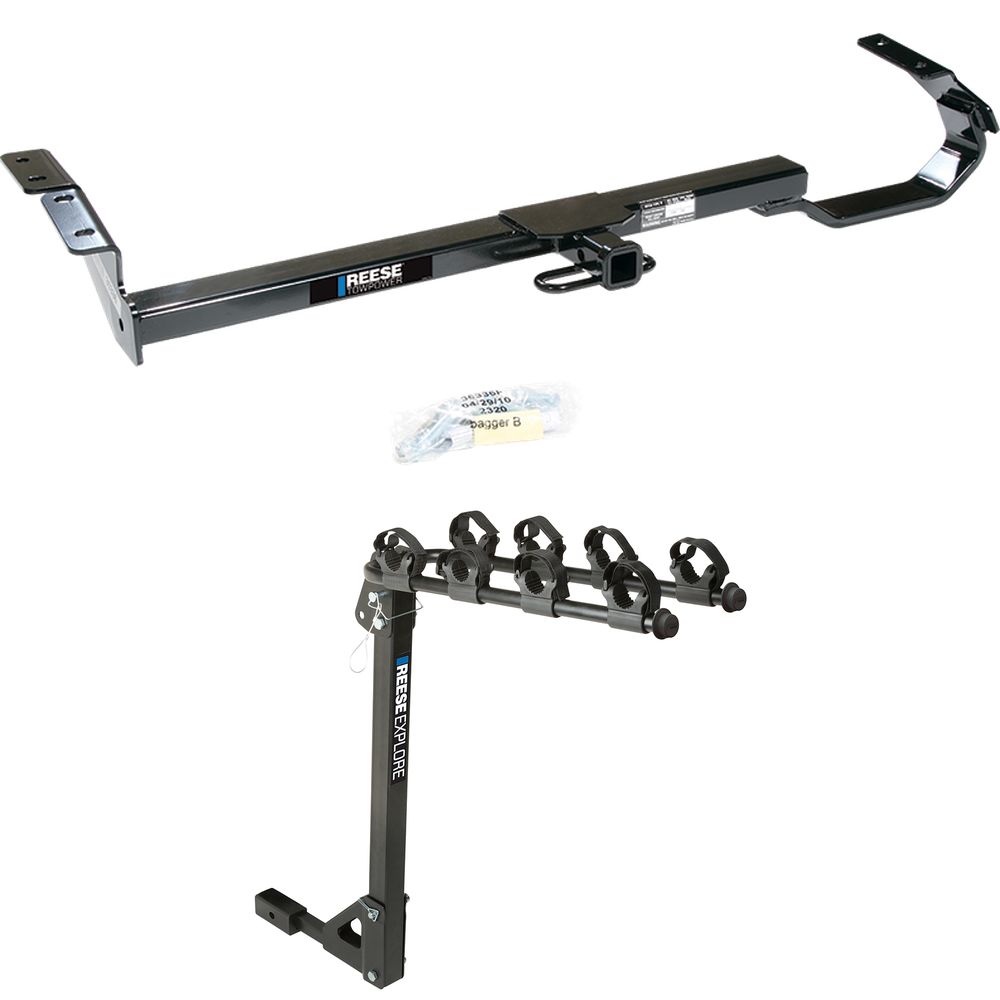 Fits 2004-2006 Lexus ES330 Trailer Hitch Tow PKG w/ 4 Bike Carrier Rack By Reese Towpower