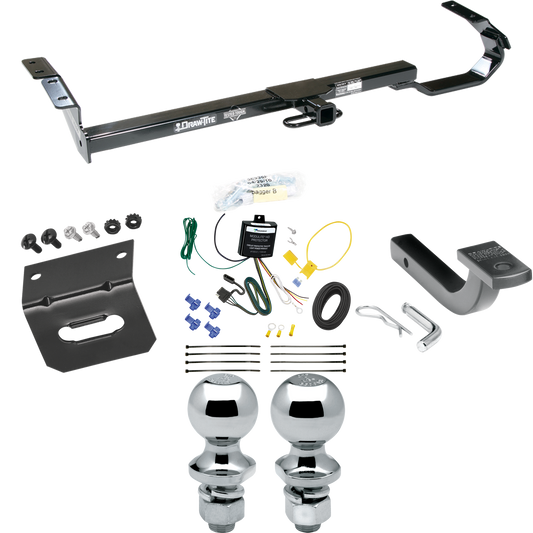 Fits 1997-2003 Lexus ES300 Trailer Hitch Tow PKG w/ 4-Flat Wiring Harness + Draw-Bar + 1-7/8" + 2" Ball + Wiring Bracket By Draw-Tite