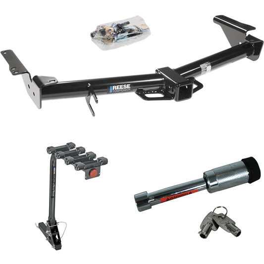 Se adapta al paquete de enganche de remolque Lexus GX470 2003-2009 con portabicicletas para 4 bicicletas + bloqueo de enganche de Reese Towpower