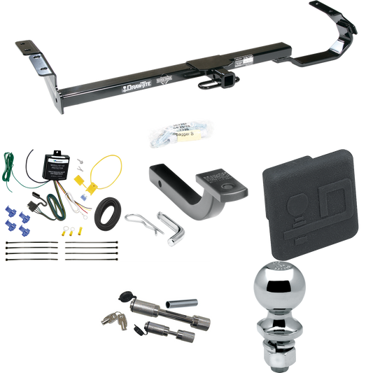 Fits 2004-2006 Lexus ES330 Trailer Hitch Tow PKG w/ 4-Flat Wiring Harness + Draw-Bar + 2" Ball + Hitch Cover + Dual Hitch & Coupler Locks By Draw-Tite