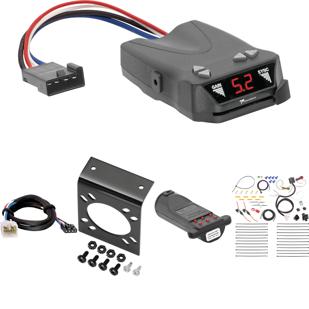 Fits 2003-2006 Toyota Tundra 7-Way RV Wiring + Tekonsha Brakeman IV Brake Control + Plug & Play BC Adapter + 7-Way Tester and Trailer Emulator By Tekonsha