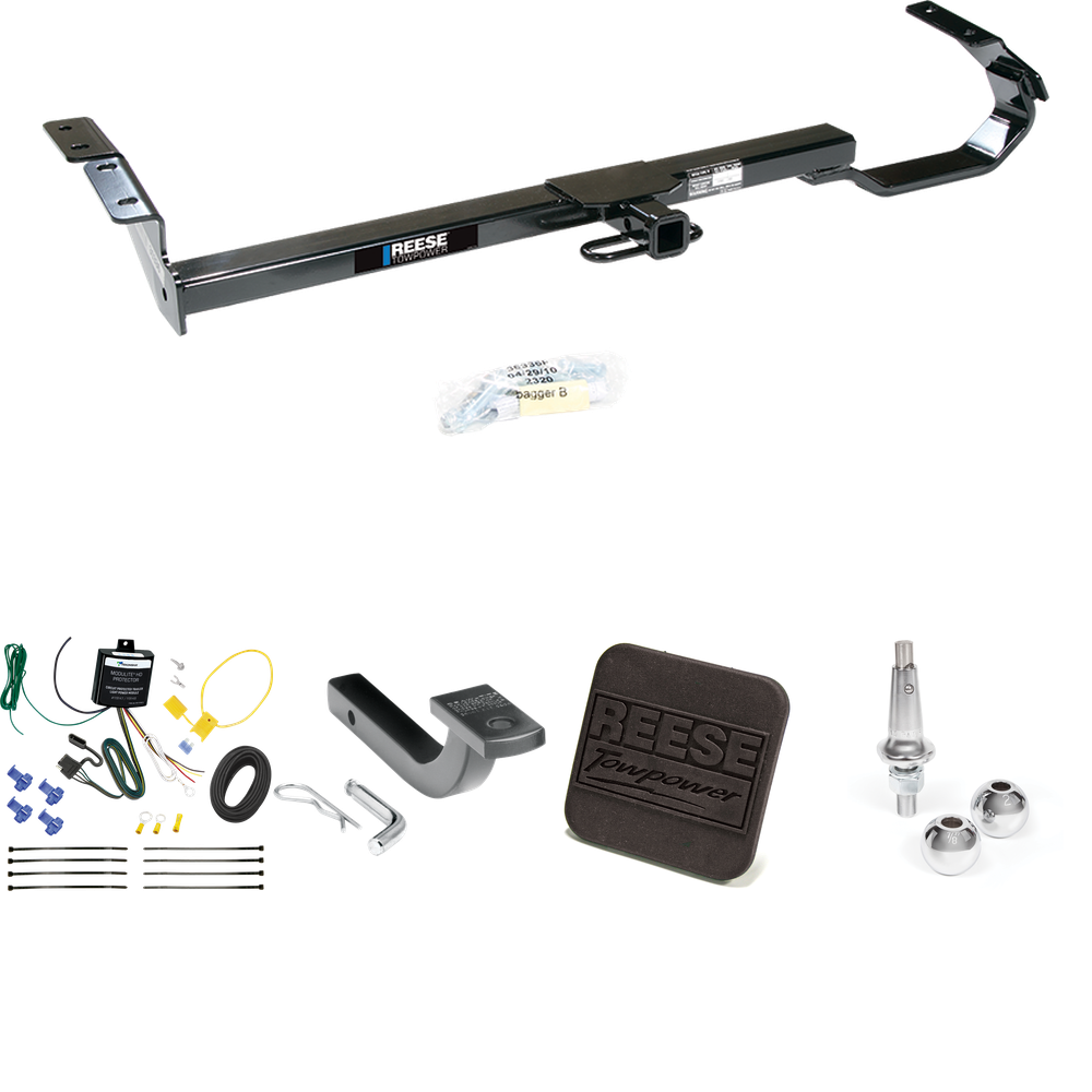 Se adapta al paquete de enganche de remolque Lexus ES300 1997-2003 con arnés de cableado de 4 planos + barra de tracción + bolas intercambiables de 1-7/8" y 2" + cubierta de enganche de Reese Towpower