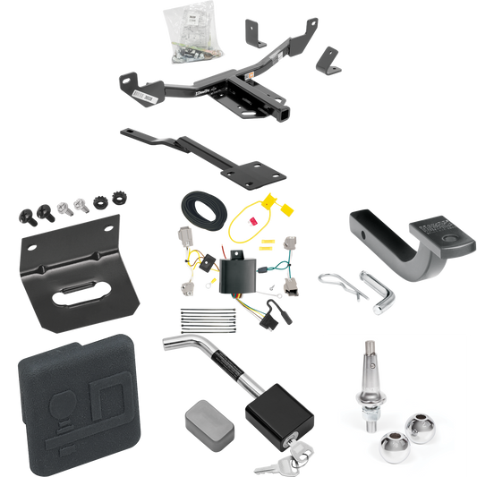 Fits 2014-2020 Chevrolet Impala Trailer Hitch Tow PKG w/ 4-Flat Wiring Harness + Draw-Bar + Interchangeable 1-7/8" & 2" Balls + Wiring Bracket + Hitch Cover + Hitch Lock (Excludes: Impala Limited Models) By Draw-Tite