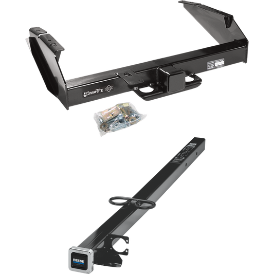 Fits 1997-1997 Ford F-350 Trailer Hitch Tow PKG w/ 2-1/2" to 2" Adapter 41" Length (For Heavy Duty Models) By Draw-Tite