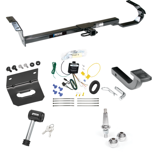 Fits 2004-2006 Lexus ES330 Trailer Hitch Tow PKG w/ 4-Flat Wiring Harness + Draw-Bar + Interchangeable 1-7/8" & 2" Balls + Wiring Bracket + Hitch Lock By Reese Towpower