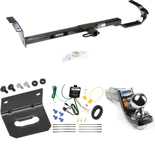 Se adapta al paquete de enganche de remolque Lexus ES300 1997-2003 con arnés de cableado de 4 planos + kit de inicio de enclavamiento con bola de 2", caída de 2-1/2", elevación de 2" + soporte de cableado de Reese Towpower