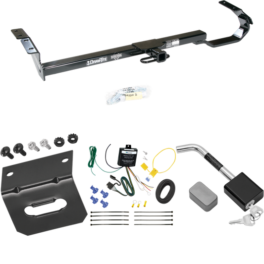 Fits 1997-2003 Lexus ES300 Trailer Hitch Tow PKG w/ 4-Flat Wiring Harness + Wiring Bracket + Hitch Lock By Draw-Tite