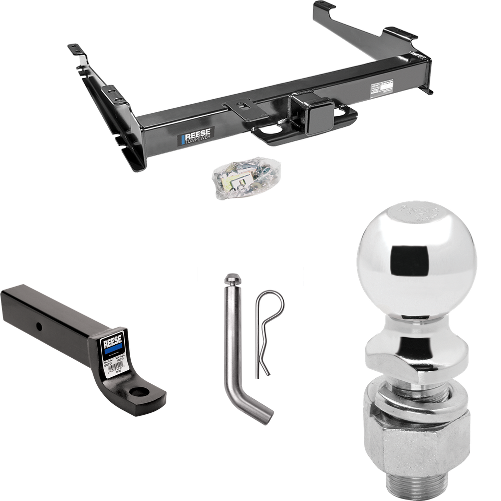 Fits 2000-2006 GMC Yukon XL 2500 Trailer Hitch Tow PKG w/ Ball Mount w/ 3" Drop + Pin/Clip + 2-5/16" Ball By Reese Towpower