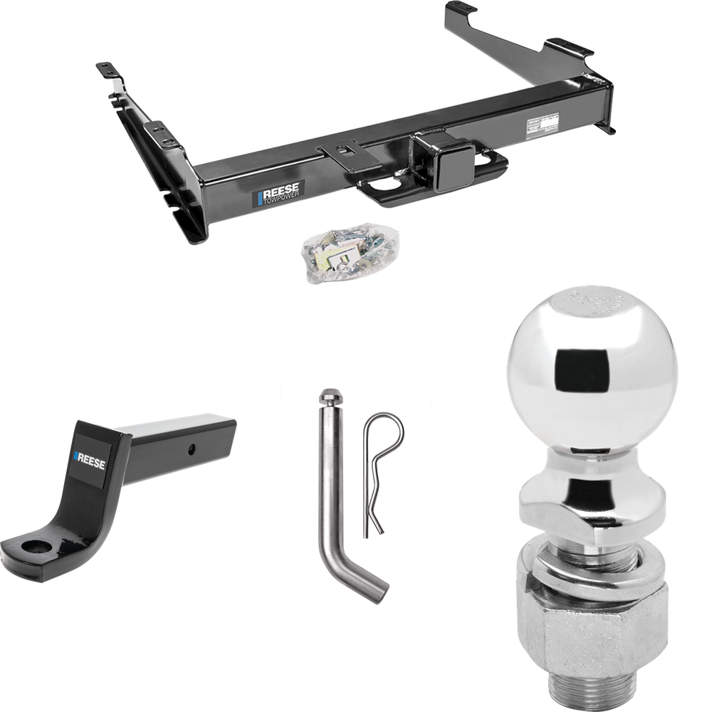 Fits 2000-2006 GMC Yukon XL 2500 Trailer Hitch Tow PKG w/ Ball Mount w/ 5" Drop + Pin/Clip + 2-5/16" Ball By Reese Towpower