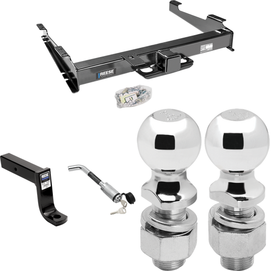 Fits 2000-2006 GMC Yukon XL 2500 Trailer Hitch Tow PKG w/ Ball Mount w/ 7-3/4" Drop + Hitch Lock + 2" Ball + 2-5/16" Ball By Reese Towpower