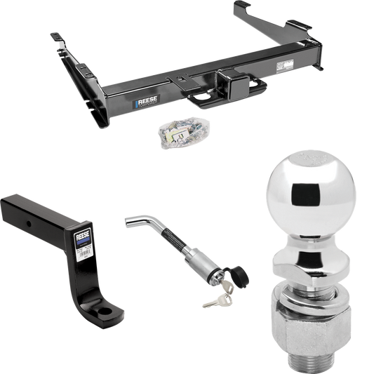 Fits 2000-2006 GMC Yukon XL 2500 Trailer Hitch Tow PKG w/ Ball Mount w/ 7-3/4" Drop + Hitch Lock + 2-5/16" Ball By Reese Towpower